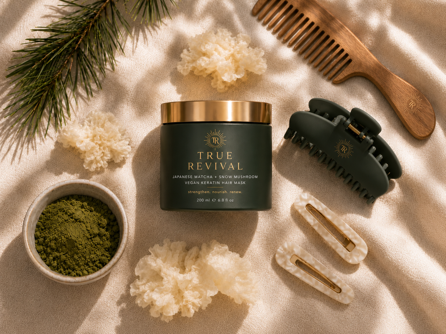 Japanese Matcha + Snow Mushroom Hair Mask